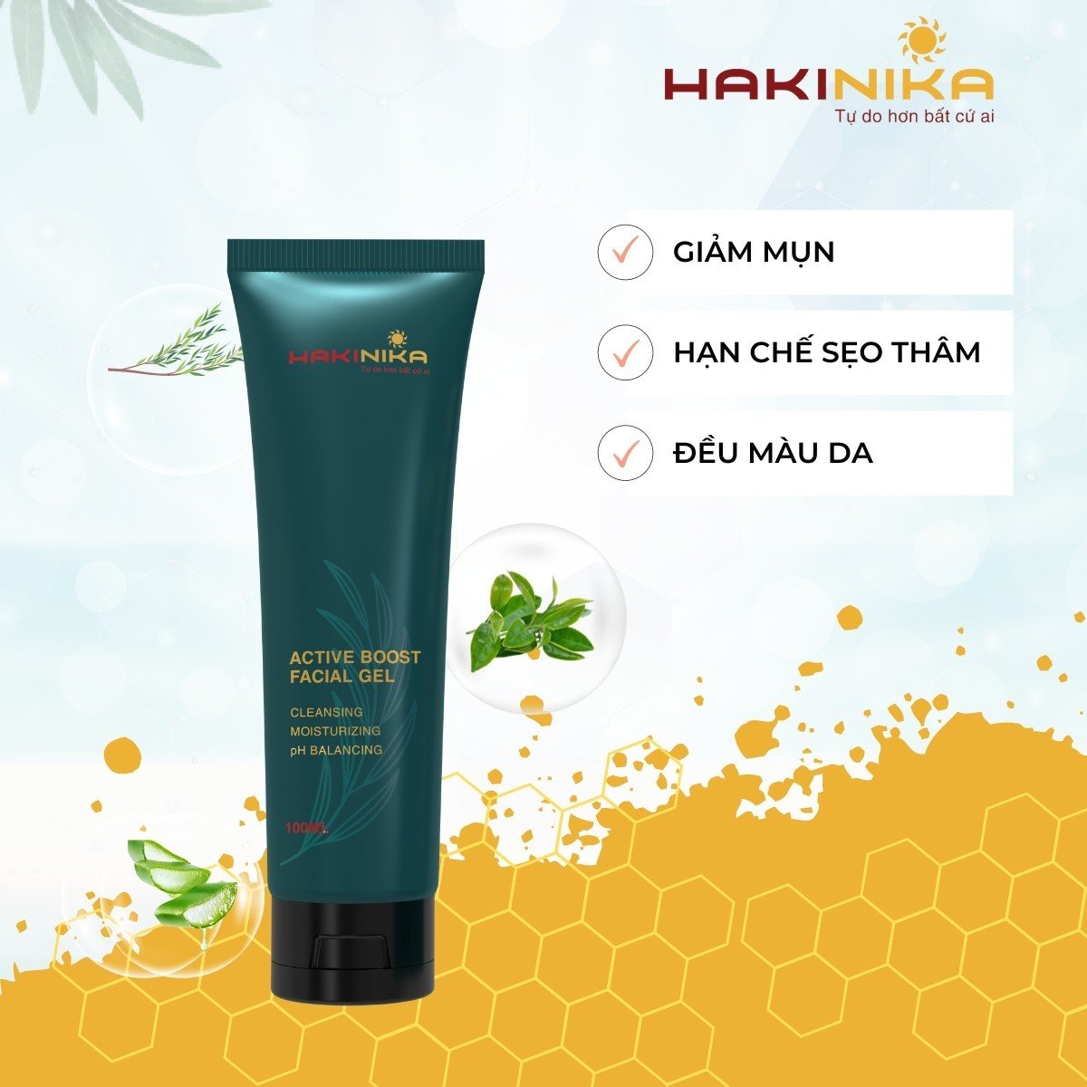 Sữa rửa mặt sạch sâu ngừa mụn HAKINIKA (80ml)
